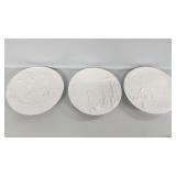 Ceramic Plates Unfinished Unpainted  (3)