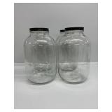 Gallon Glass Jars W/Lids (4)