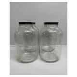 Gallon Glass Jar W/Lids (4)