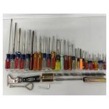 Several Screwdrivers, Twist Drill Bits, Chisel