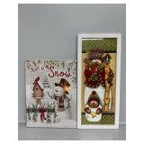 Holiday Canvas & Framed Snowmen Picture