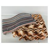 Handmade Crochet Afghan Blanket, Rag Rug