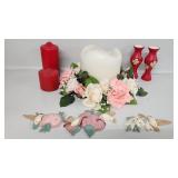 Floral 3 Wick Candle, Humming Bird Wall Hangers,