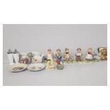 Milk Glass Salt and Pepper Shakers, Enesco Figures