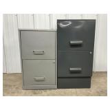 (2) 2-Drawer Metal Filing Cabinets