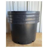 Black Plastic 10 Gal Nursery Pots (4)