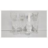 Crystal Glass Candlestick Holders, Glass Goblets-4