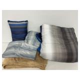 Full Comforter, Pillow & Plush Tan Blanket