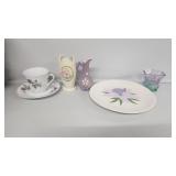 Floral Cup And Saucer, Floral Plate, Floral Vase