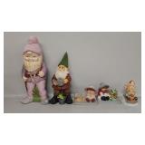 Anco Figurines (2), Ceramic Gnomes (2), Stanley