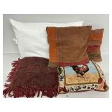 Decoritive Pillows & Laundry Basket