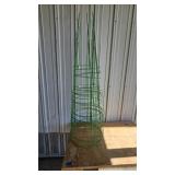 Green Wire Tomato Cages or Plant Supports (8)