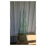 Green Wire Tomato Cages or Plant Supports (8)