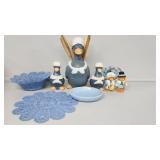 Autumn Bear Salt And Pepper Shakers, Floral Heart,