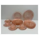 Pink Depression Platter, Plates, Saucers & Cups