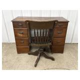 Wooden Desk with Heavy Duty Chair