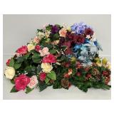 Reusable Shopping Bag W/Artificial Flowers