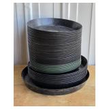 Several Assorted Sizes of  Plastic Plant Saucers