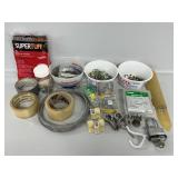 Plastic Rain Gauge, Cotter Pins,Screw Eyes, Tape