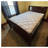 Queen Sleigh Bed Frame w/ Mattress
