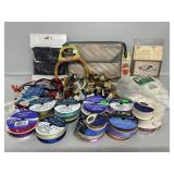 Polyester Ribbon, Vintage Embroidery Floss,