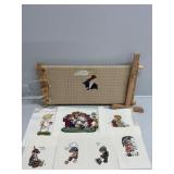 Cross Stitch Frame, Pictures and Magnifying Glass