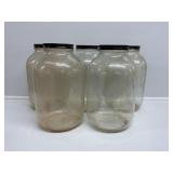 Gallon Glass Jars w/Lids (5)
