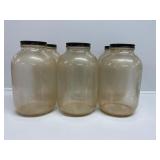 Gallon Glass Jars W/Lids (6)