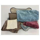 Bag Of Assorted Throw Rugs (6) Dog Bone Mat