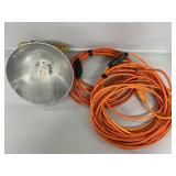 Work Light W/Metal Clamp, Orange Outdoor Cords (2)