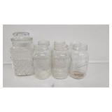 Clear Glass Canister, Glass Quart Jars-6