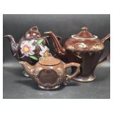 Brown Ceramic Teapots(3)