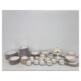 Porcelain Teapot Floral Pansy Pattern