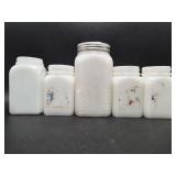 Milk Glass Salt and Pepper Shakers(5)