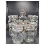 Clear Glass Ball Jars(5), Double Safety Jars(6)