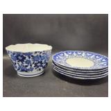 Blue and White Floral Bowl, J.Kent Semi P