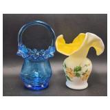 Kanawha Satin White and Yellow Vase, Kanawha B