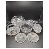 Glass Bowls, Cut Glass Mini Basket, Fostoria A