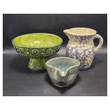 Robinson Ransbottom Blue Spongeware Pitcher,