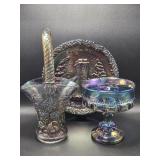 Fenton Iridescent Decorative Plate, Floral