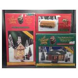 Bedford Falls Porcelain Chapel, Train Station& Bus