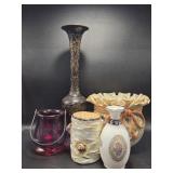 Wedgwood Vase, Wooden Style Candle