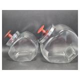 Glass Slant Cookie Jars