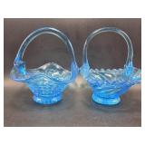 Blue Glass Baskets(2)