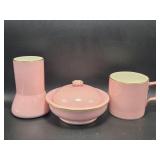 Ceramic Pink Soap Dish with Draining Insert, P