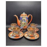 Japan Made Tea Pot with Cups and Saucers