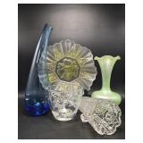 Cut Glass Cornicopia, Cut Glass Bowls(2), Ikea