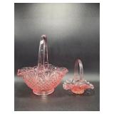 Pink Glass Baskets(2)