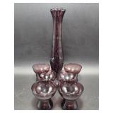 Amethyst Glass Twigs Bud Vase, Amethyst Cordial