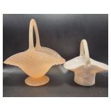 Pink Glass Baskets(2)